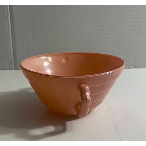 Hazel Atlas Pink Platonite Pastel Pink 4 3/4" Vintage Creamer Soup Bowl - Picture 4 of 6